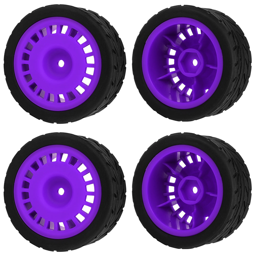 1/10 RC On-Road Car Wheels 37.2g Street Rubber Tires Multi-Color Rim RC Racing Upgrade Accessories