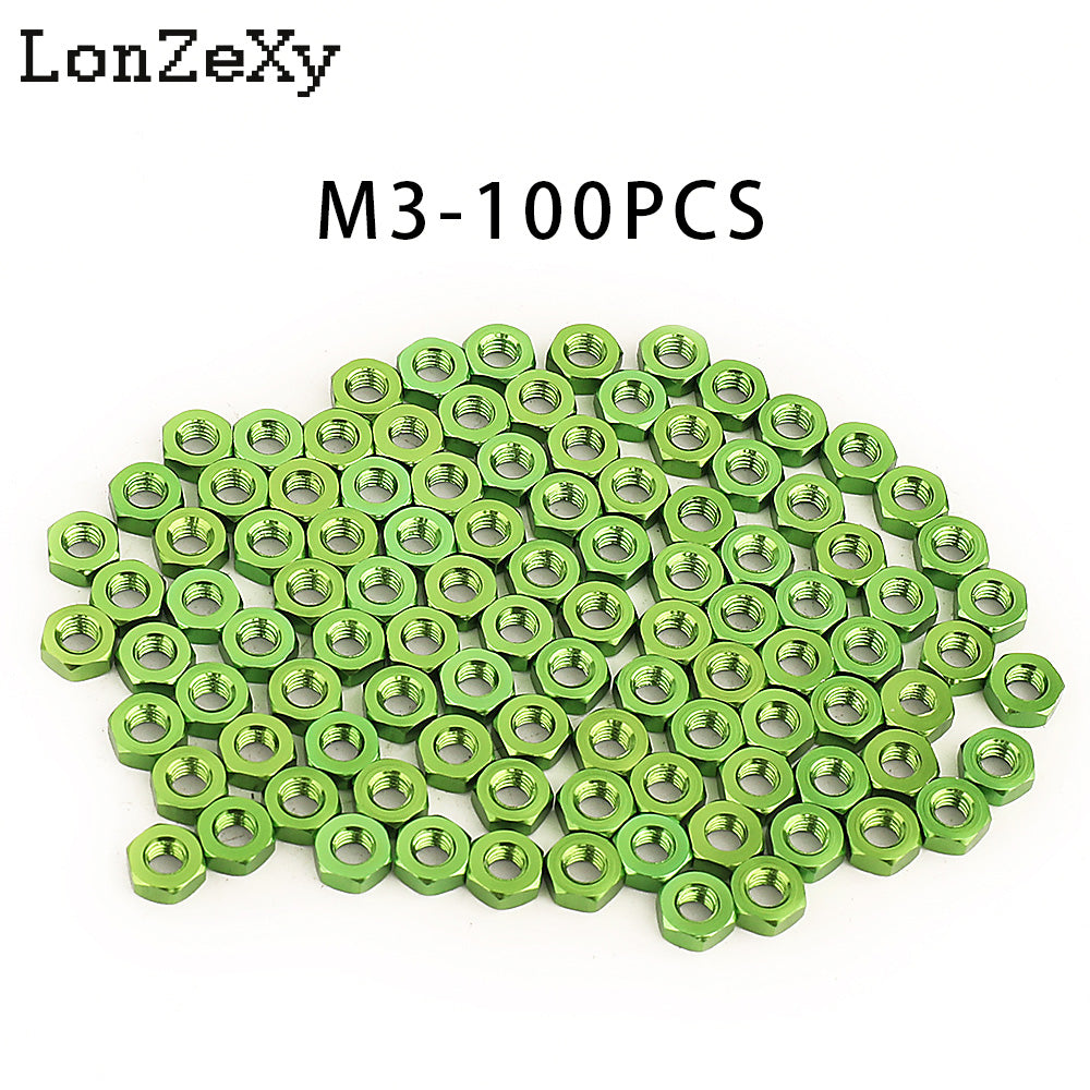 LONZEXY Hex Nut Stainless Steel 304(18-8) Metric Hexagon Nut 100 pcs