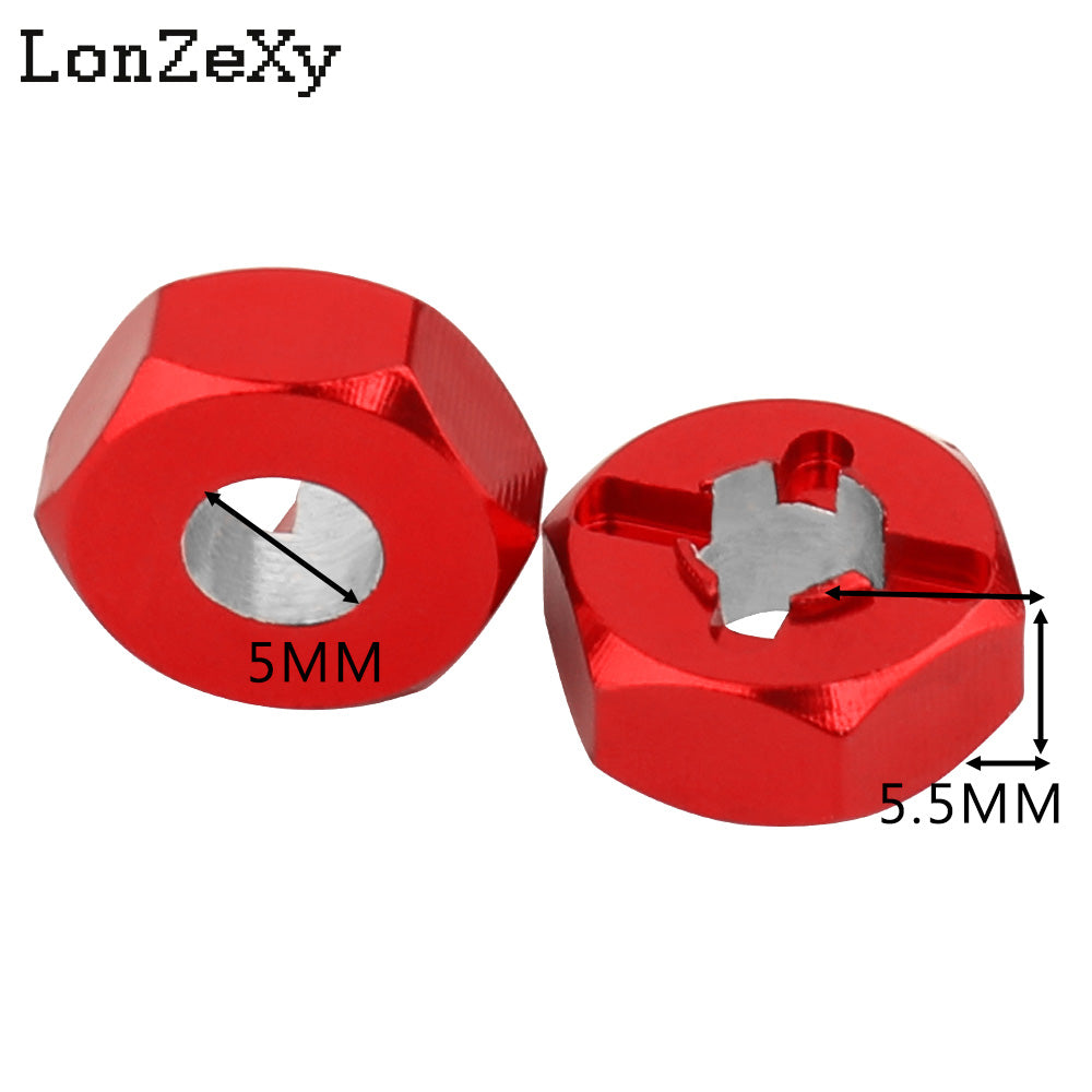 LONZEXY Alloy Wheel Hex Hub Adapter for 1/14 MJX Hyper GO