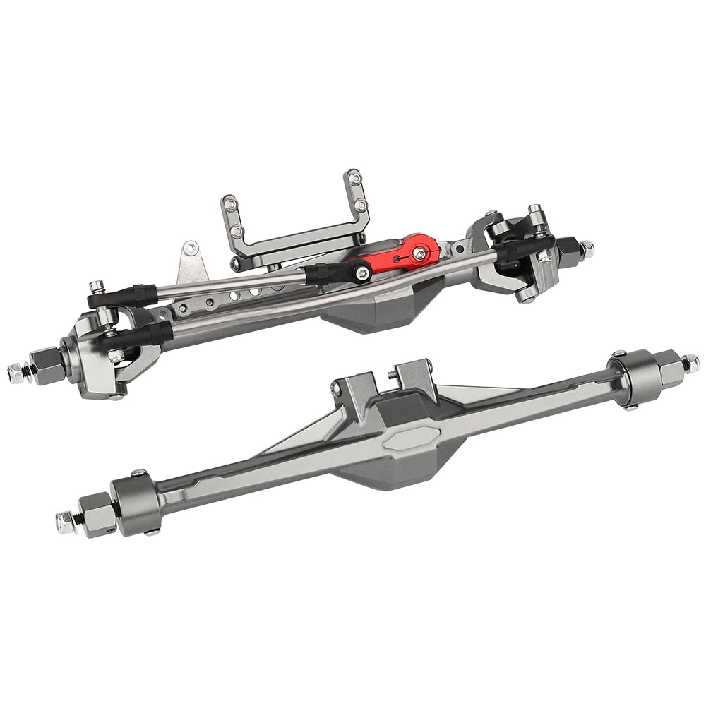 LonZeXy Metal Straight Front Rear Axle Assembly For SDM 1/10 RC Crawler Axial SCX10 III, RC Car Upgrade Replacement Parts