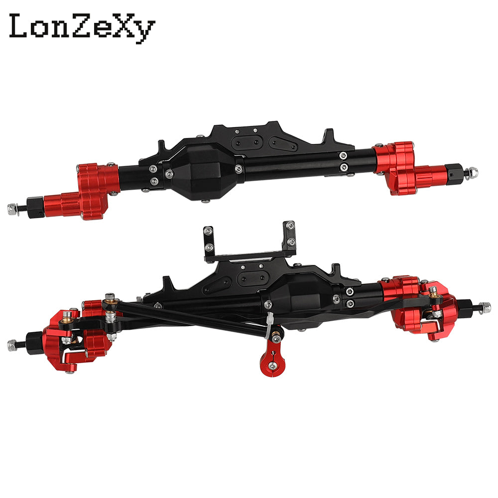 LONZEXY CNC Aluminum Alloy Front / Rear Diamond Axle Set for Axial Wraith RR10