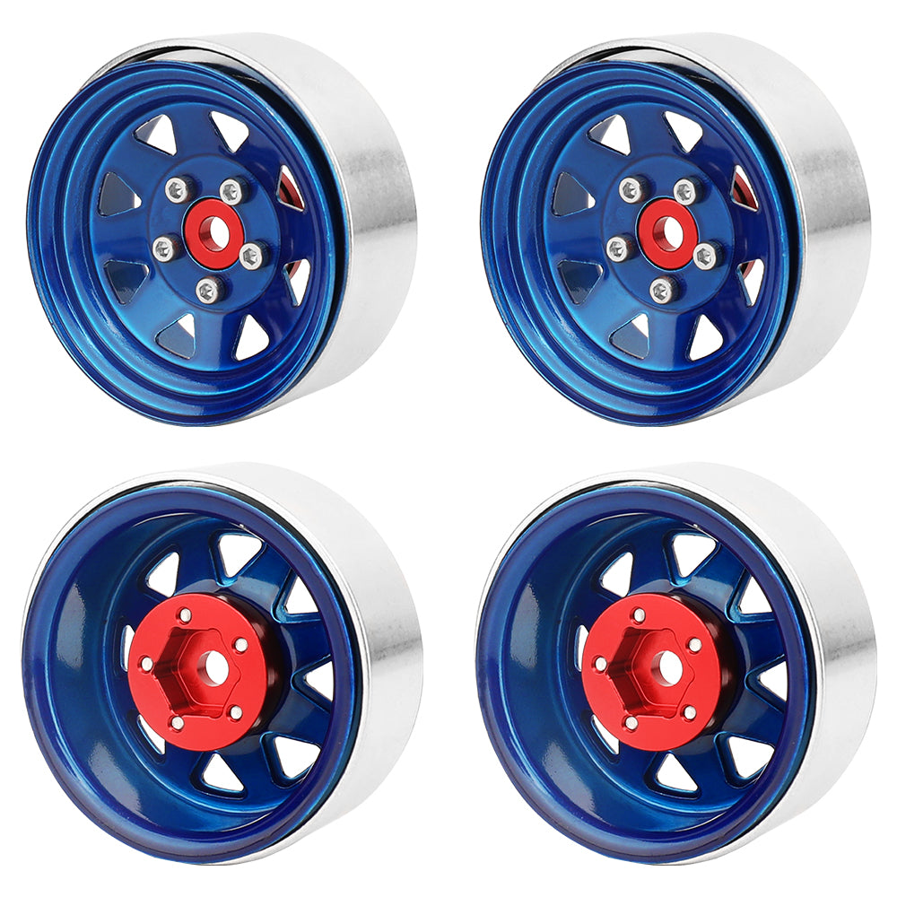LonZeXy 1.9 Inch CNC Aluminum Beadlock Wheel Rim For 1/10 RC Crawler SCX10 Off-Road Climbing Car RC Upgrade Wheels With Mounting Screws
