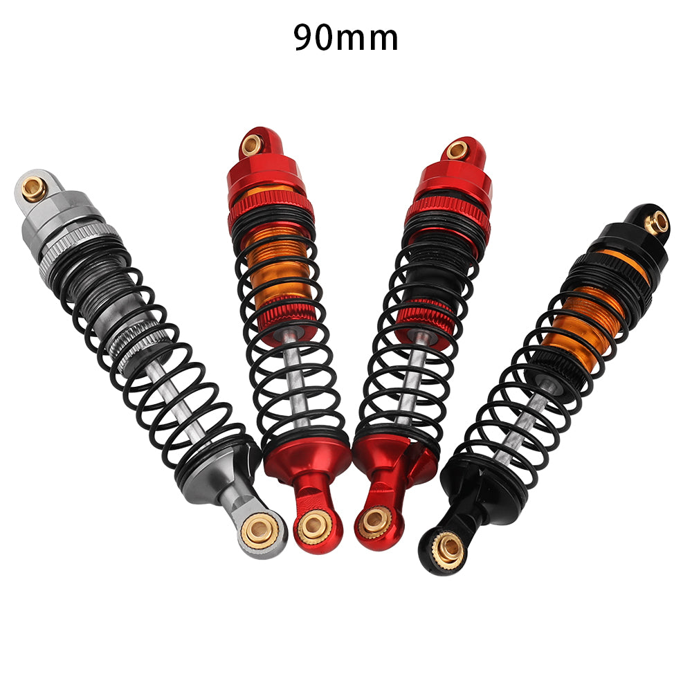 LonZeXy 4PCS Aluminum Oil Shock Absorber 70/80/90/100/110/120mm Adjustable Damper For Axial SCX10 I II III TRX4 D90 1/10 RC Rock Crawler Upgrade Parts