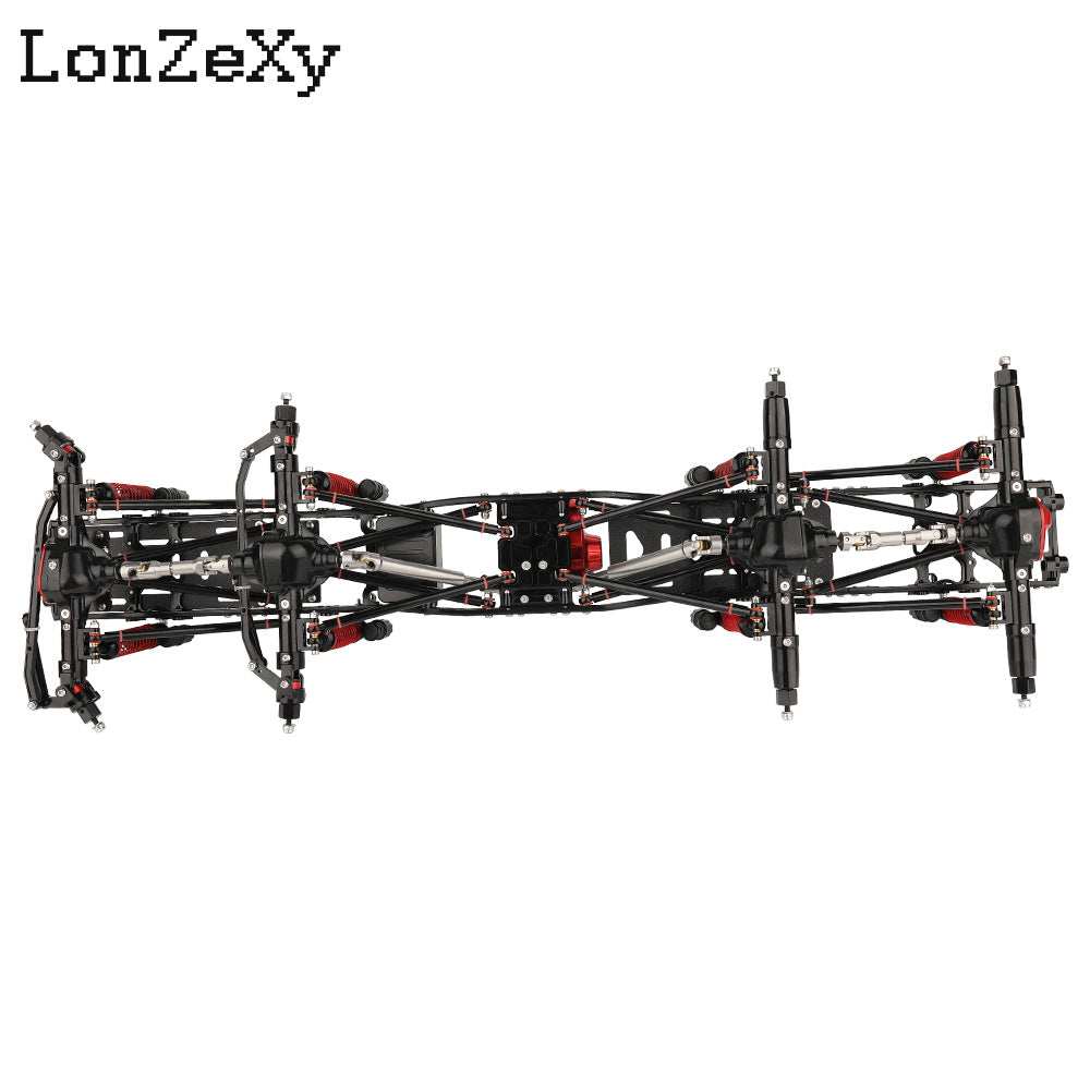 LONZEXY 8×8 Carbon Fiber Frame + Complete Axle + Front Gearbox for SCX24