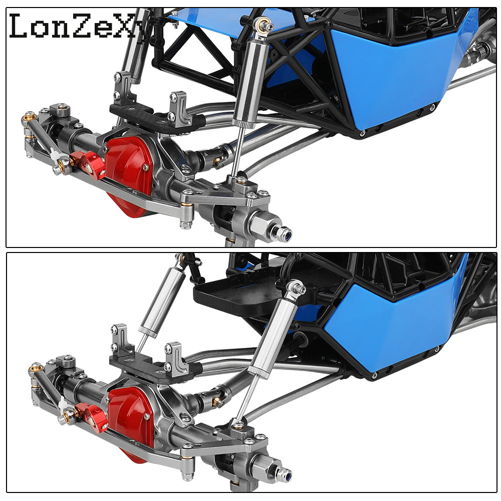 Wheelbase 313mm Double Straight Frame Chassis+Nylon Tube Roll Cage for SCX10 TRX4 (Without Wheels)