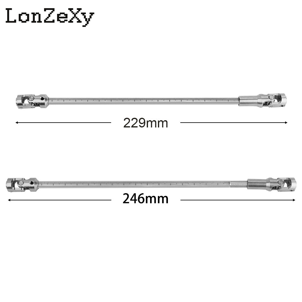 LONZEXY Stainless Steel Driveshaft for Traxxas SCX10 Capra Redcat