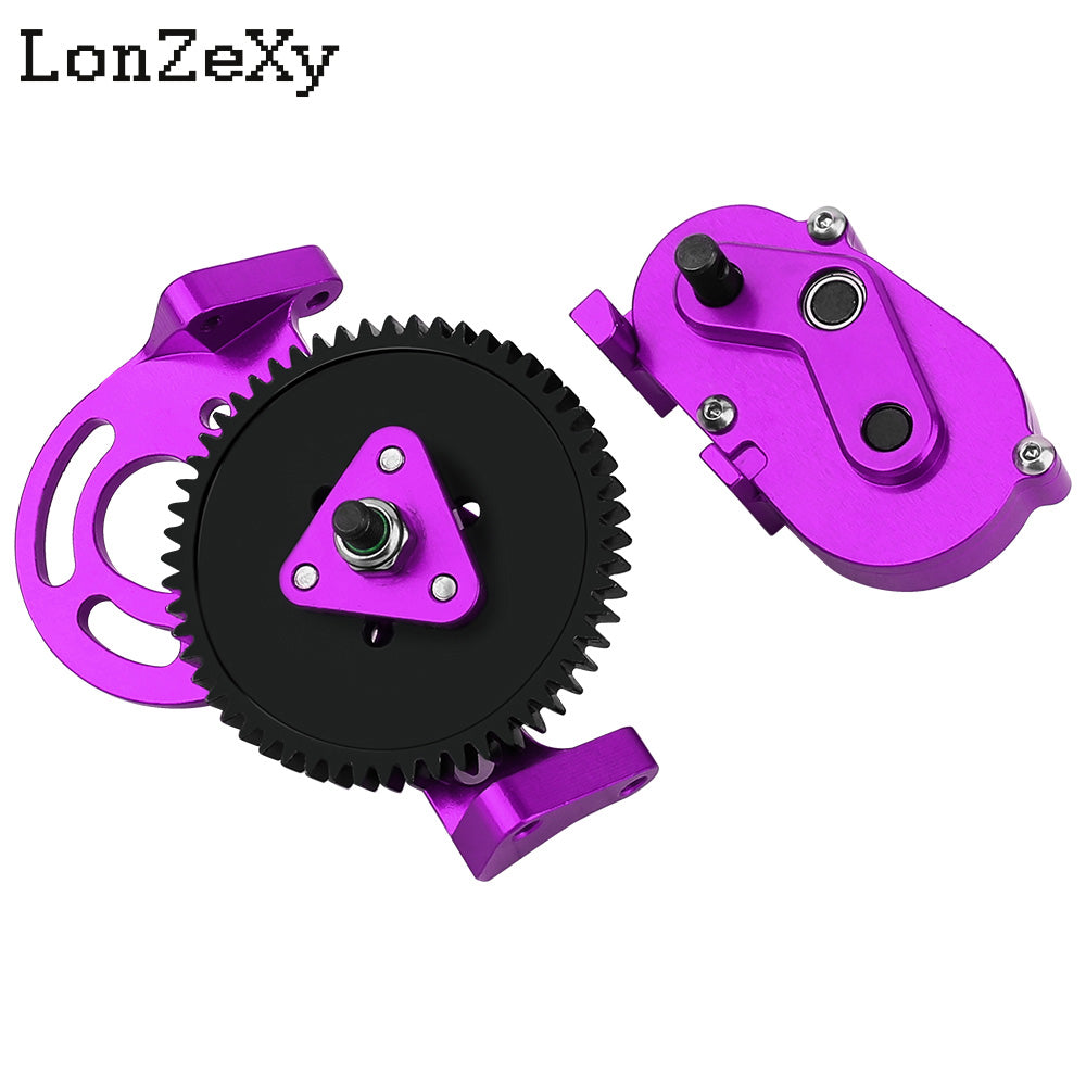 LONZEXY 2 Gearbox Transmission+Gear Skid Plate fo SCX10 I II III Capra TRX4