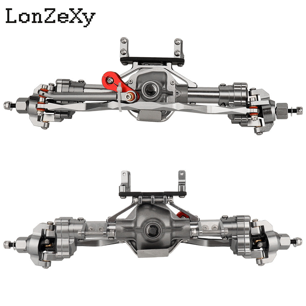 LONZEXY Metal Front Rear Axle Servo Steering Rod for SCX10 II