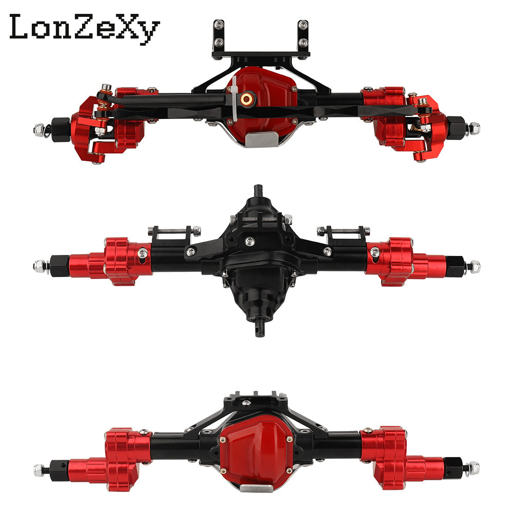 LONZEXY Metal Front Rear Axle Servo Steering Rod for SCX10 II