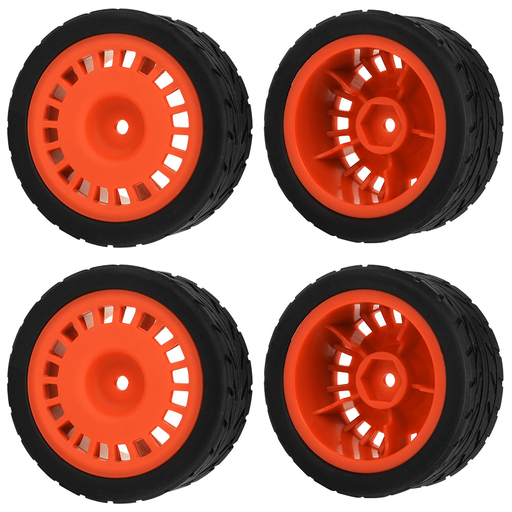 1/10 RC On-Road Car Wheels 37.2g Street Rubber Tires Multi-Color Rim RC Racing Upgrade Accessories