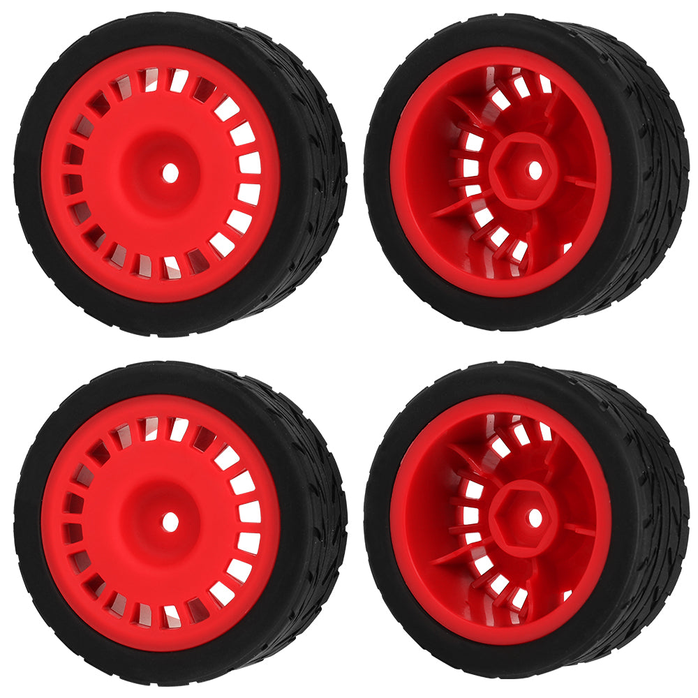 1/10 RC On-Road Car Wheels 37.2g Street Rubber Tires Multi-Color Rim RC Racing Upgrade Accessories
