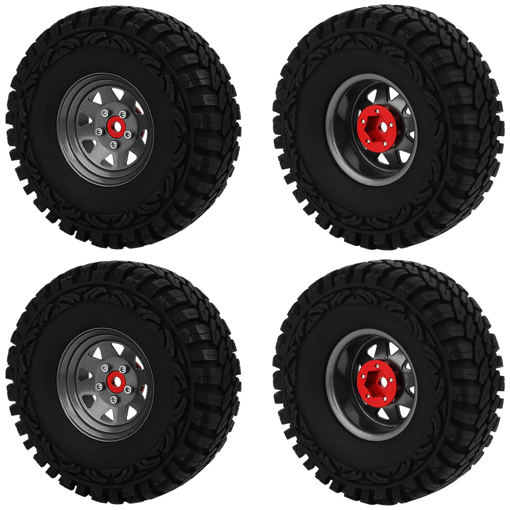 LonZeXy 1.9 Inch CNC Aluminum Beadlock Wheel Rim For 1/10 RC Crawler SCX10 Off-Road Climbing Car RC Upgrade Wheels With Mounting Screws