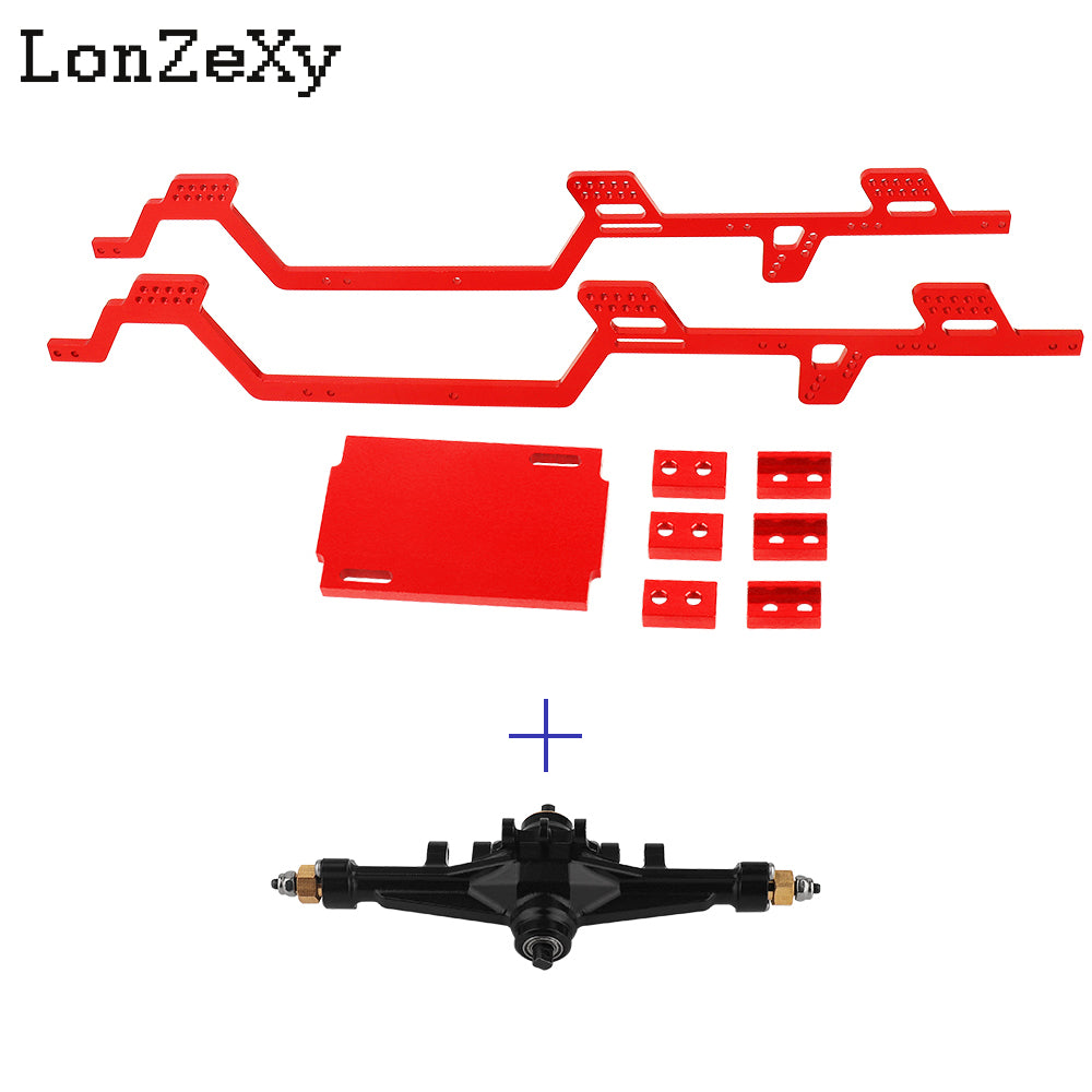 LONZEXY 6*6 Aluminum Aolly Chassis Kit Frame Girder DIY For 1/18 TRX4m