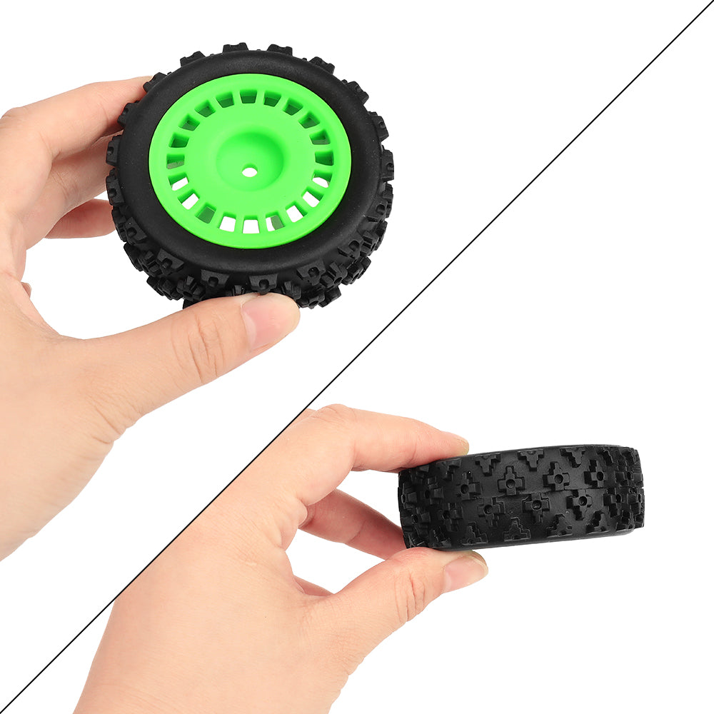 1/10 RC Off-Road Buggy Wheels 38.4g Knobby Rubber Tires Multi Color Rim RC Car Upgrade Parts