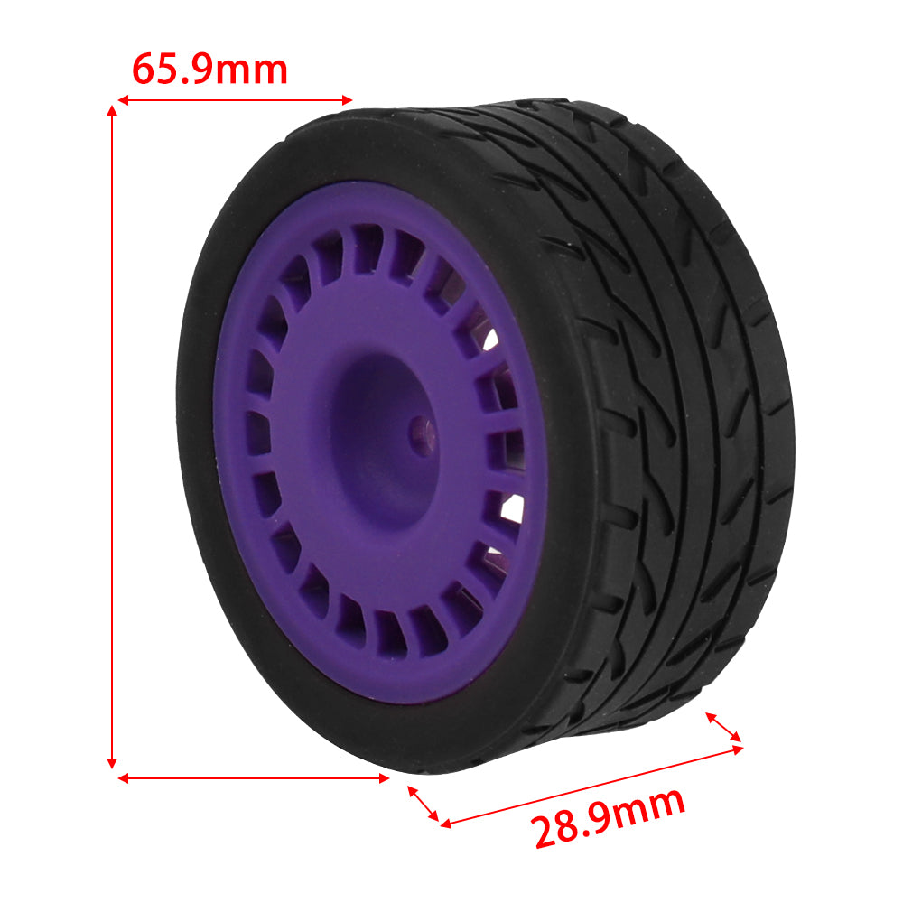 1/10 RC On-Road Car Wheels 37.2g Street Rubber Tires Multi-Color Rim RC Racing Upgrade Accessories