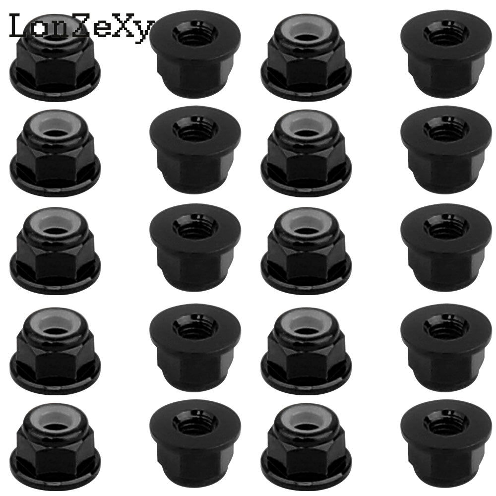 LONZEXY M3 Aluminum Alloy Flange Lock Nuts for DIY FPV Drone RC