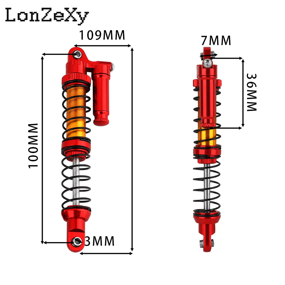 LONZEXY Metal Shock Damper Set for 1/10 Tamiya 4pcs
