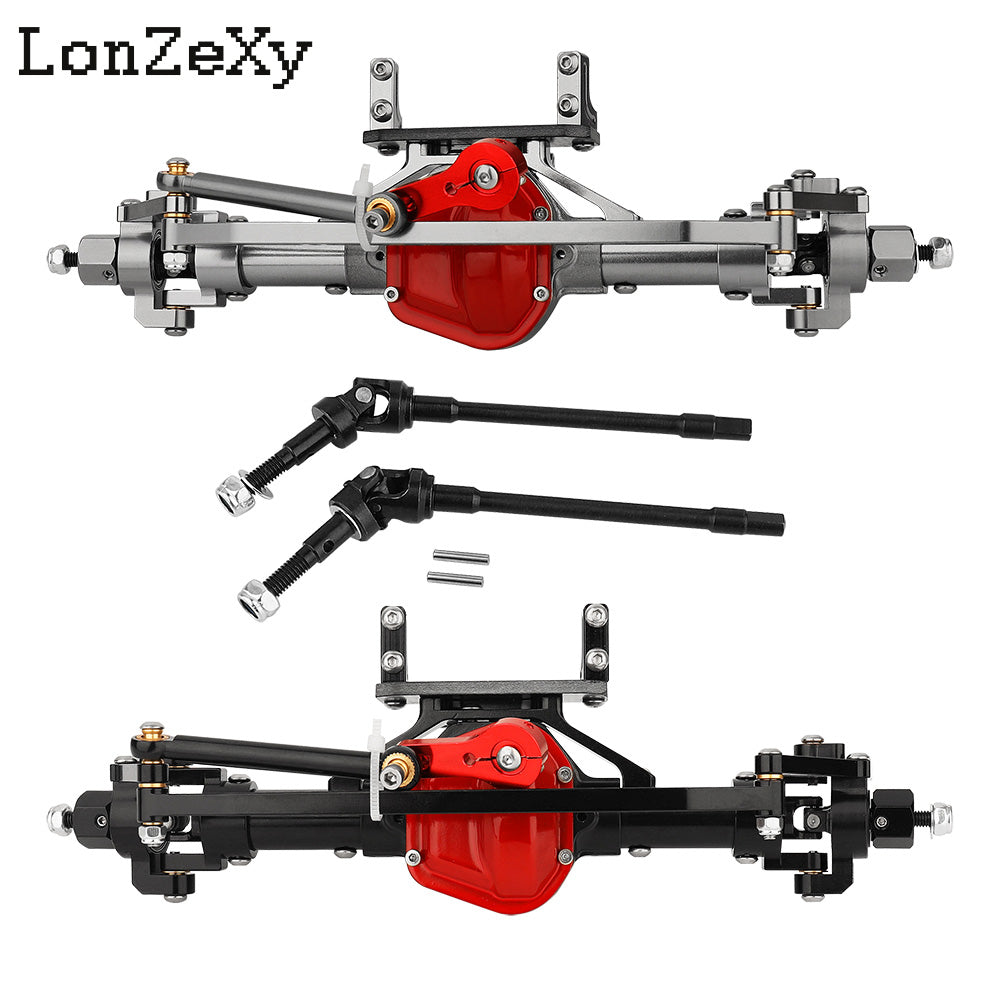 LONZEXY Aluminum Complete Axle Set + Enhanced Axle Shaft for SCX10