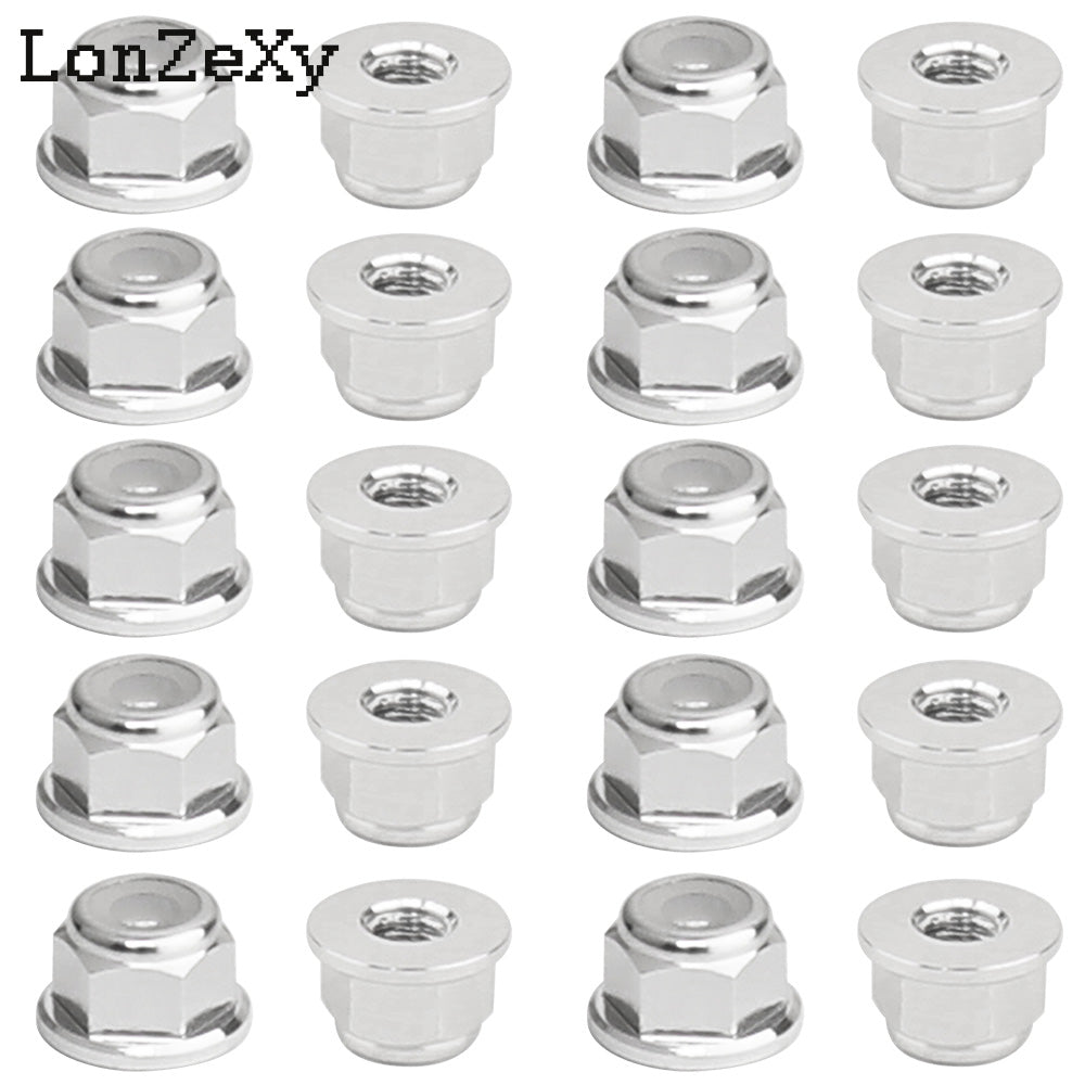 LONZEXY M3 Aluminum Alloy Flange Lock Nuts for DIY FPV Drone RC