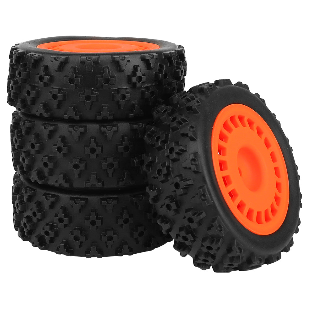 1/10 RC Off-Road Buggy Wheels 38.4g Knobby Rubber Tires Multi Color Rim RC Car Upgrade Parts