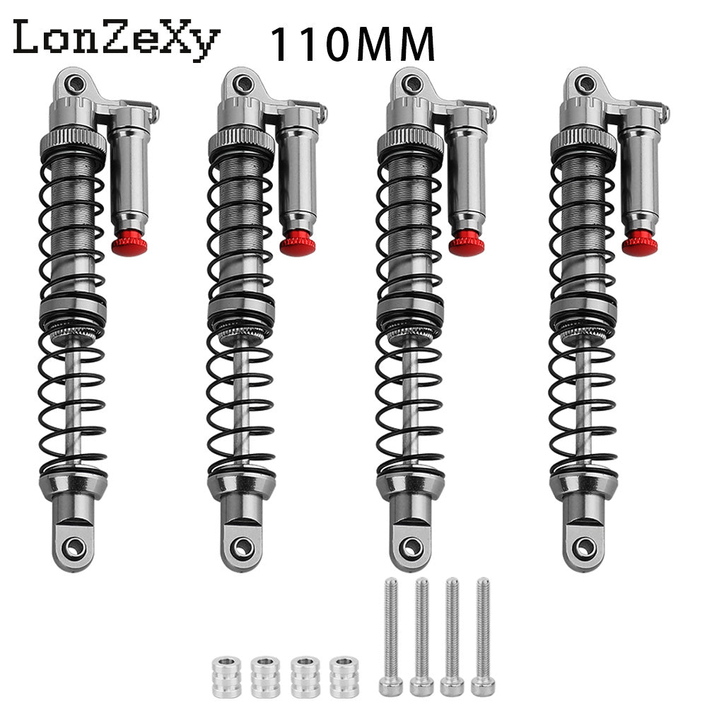 LONZEXY Metal Shock Damper Set for 1/10 Tamiya 4pcs