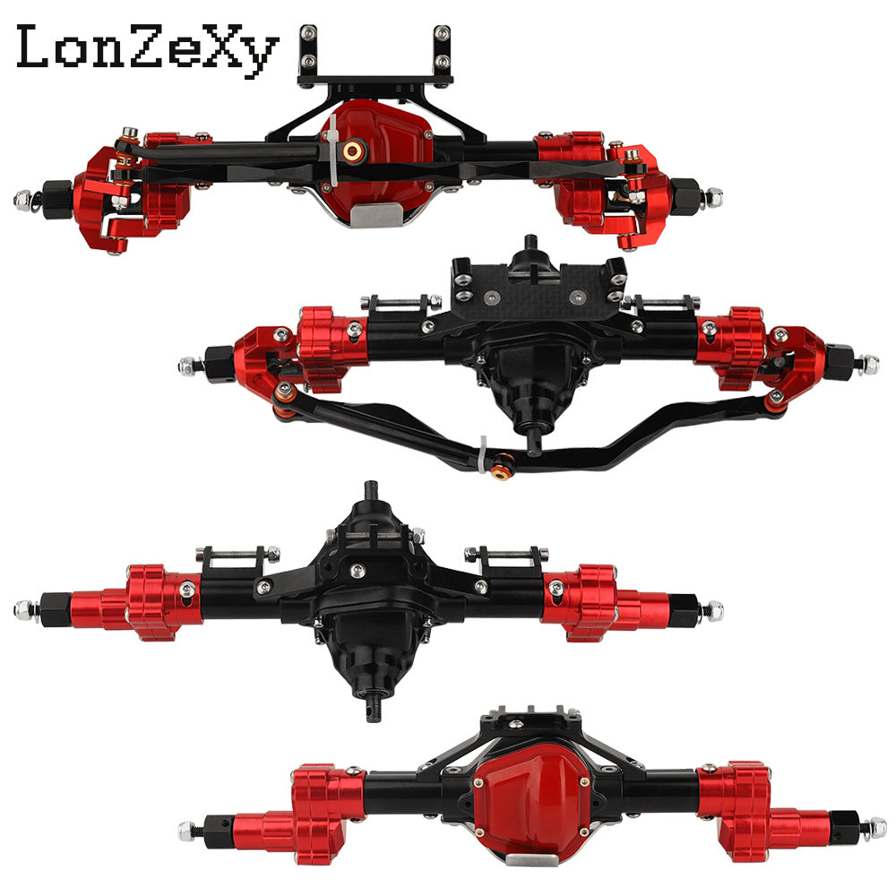 LONZEXY Metal Front Rear Axle Servo Steering Rod for SCX10 II