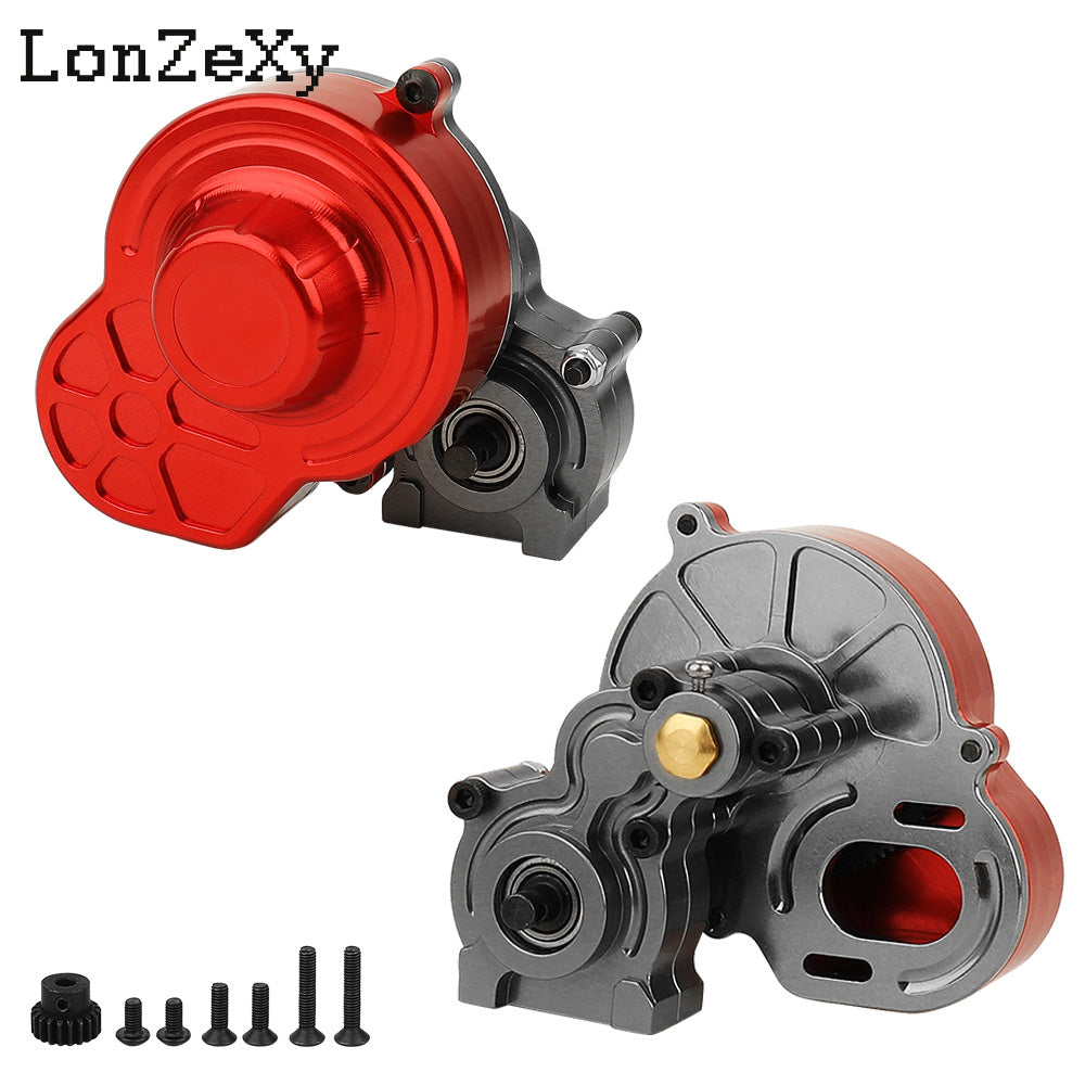 LONZEXY Complete Metal Transmission Gearbox+Gear for SCX10
