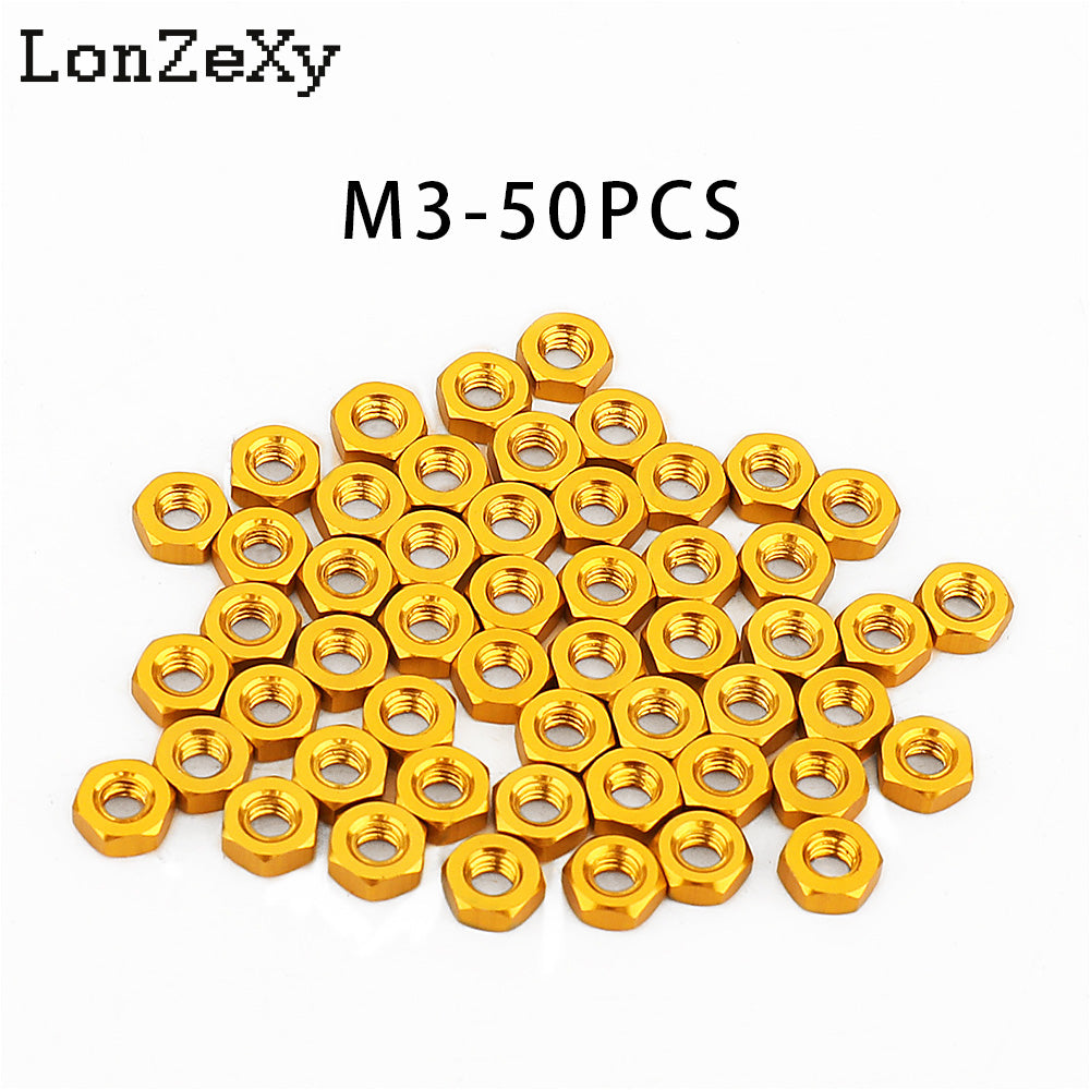 LONZEXY Hex Nut Stainless Steel 304(18-8) Metric Hexagon Nut 100 pcs