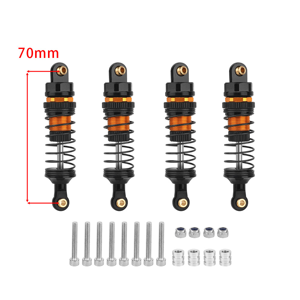 LonZeXy 4PCS Aluminum Oil Shock Absorber 70/80/90/100/110/120mm Adjustable Damper For Axial SCX10 I II III TRX4 D90 1/10 RC Rock Crawler Upgrade Parts