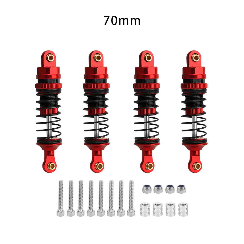 LonZeXy 4PCS Aluminum Oil Shock Absorber 70/80/90/100/110/120mm Adjustable Damper For Axial SCX10 I II III TRX4 D90 1/10 RC Rock Crawler Upgrade Parts