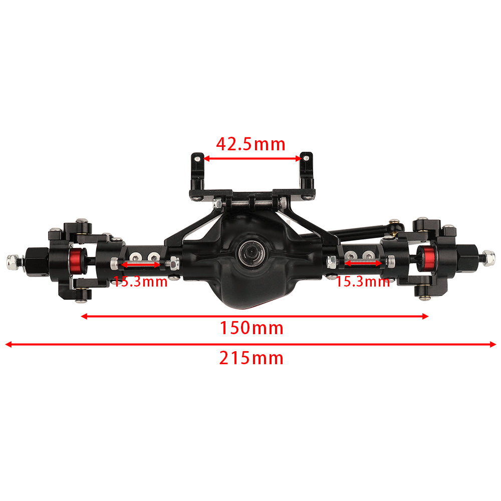 LonZeXy CNC Aluminum Rotatable Middle Axle, Metal Upgrade Axle Assembly For 1/10 Axial SCX10 Gen1 Gen2 RC Crawler Car Modification Parts