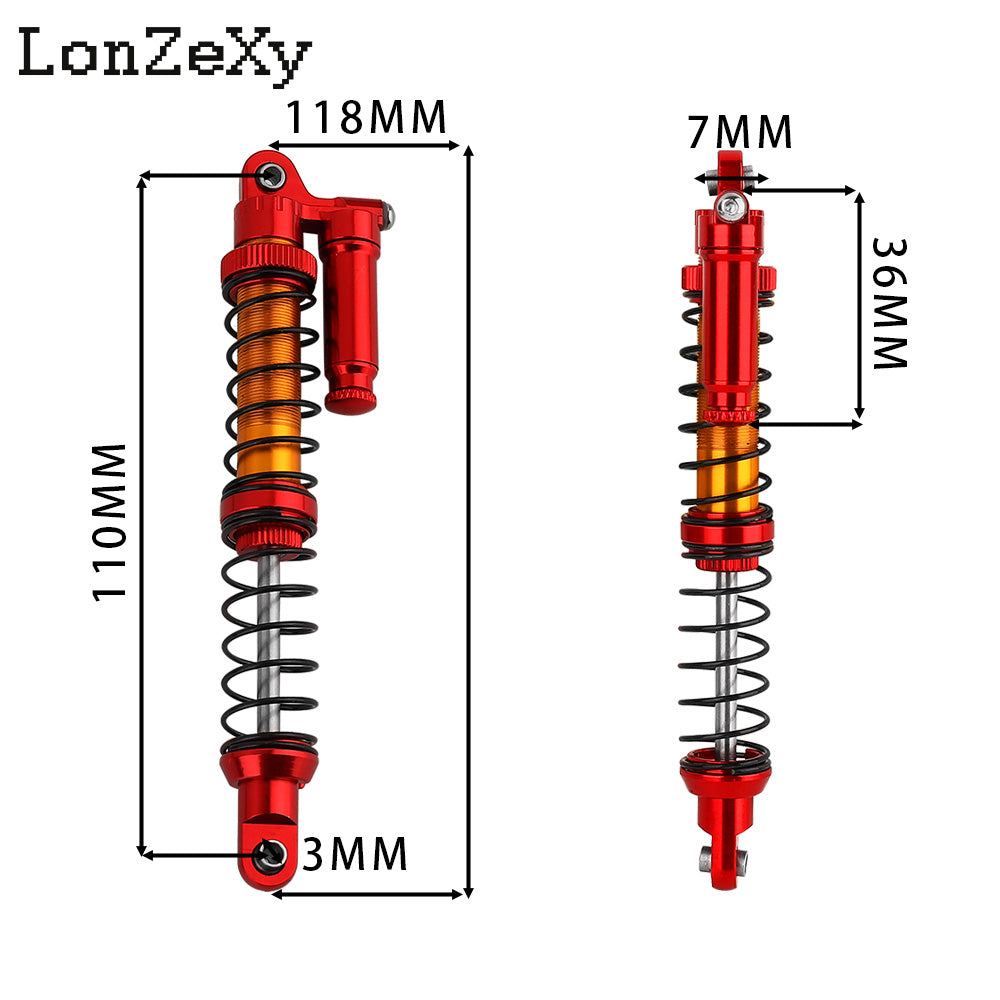 LONZEXY Metal Shock Damper Set for 1/10 Tamiya 4pcs