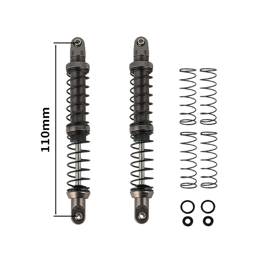 LonZeXy 1/10 RC Crawler Metal Shock Absorber 70/80/90/100/110/120mm Oil Damper Double Spring Shock For SCX10 TRX4 D90 RC Car Upgrade Parts
