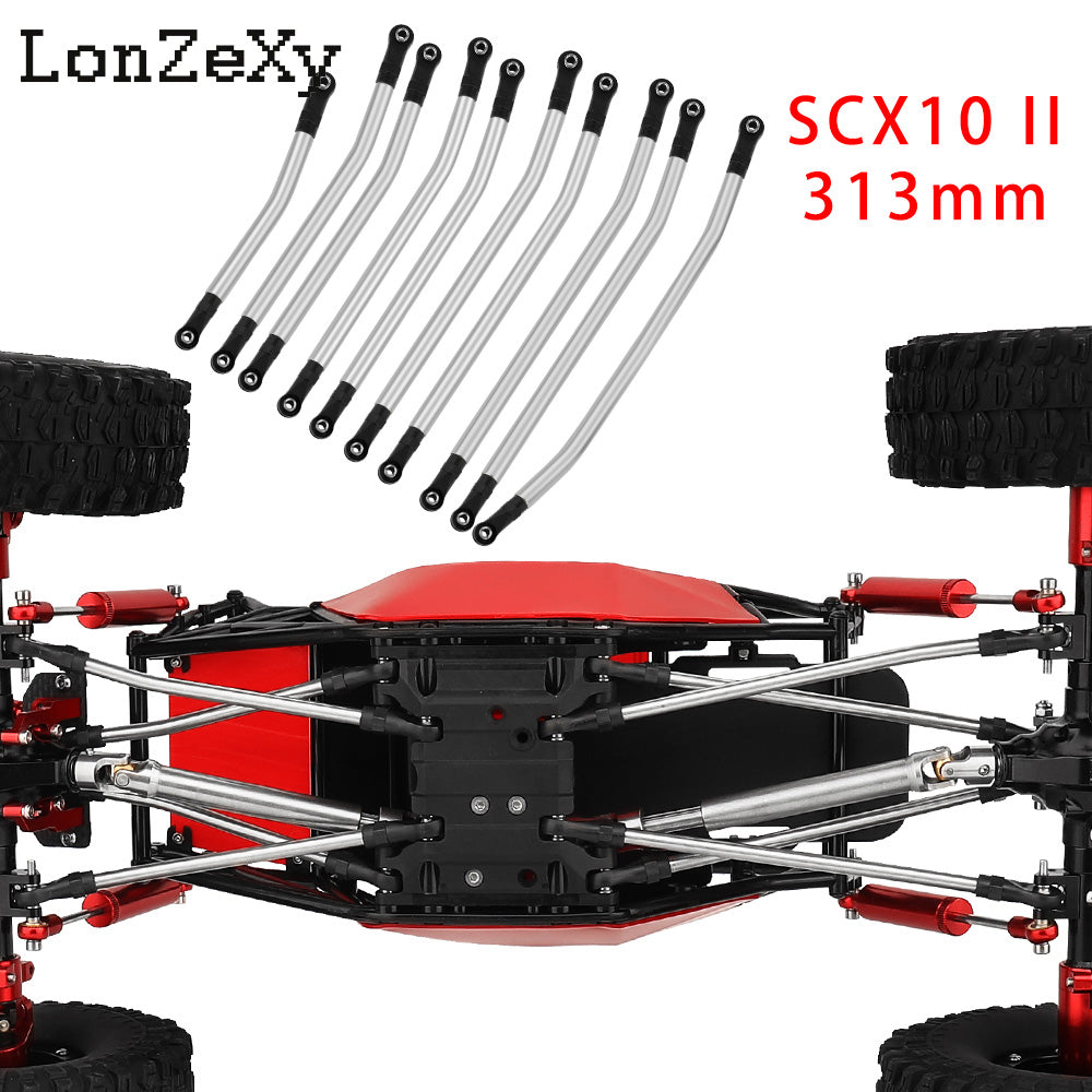 Stainless Steel Connecting Rod for 1/10 RC Axial SCX10 II AX90046 AX90047 Rock Climbing Car Metal Upgrade Parts
