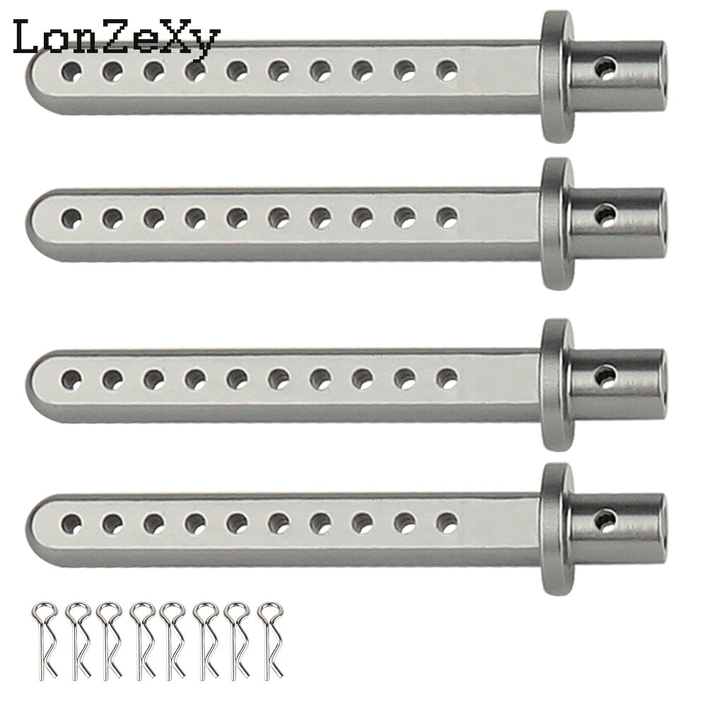 Lonzexy Metal Body Post Mount Pillar with R Pins for SCX10