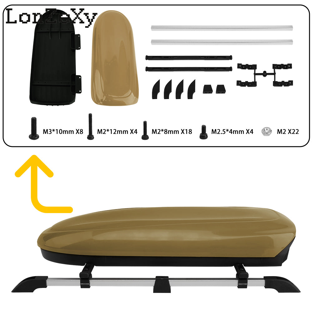 Loznexy RC-Hub Plastic Roof Trunk Luggage Rack Box for 1/10 TRX-4 TRX-6