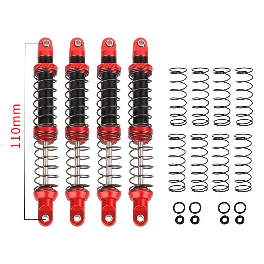 LonZeXy 1/10 RC Crawler Metal Shock Absorber 70/80/90/100/110/120mm Oil Damper Double Spring Shock For SCX10 TRX4 D90 RC Car Upgrade Parts