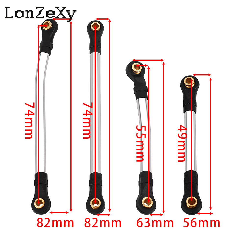LONZEXY Stainless Steel High Clearance Links Set for 1/18 TRX4M Defender Bronco