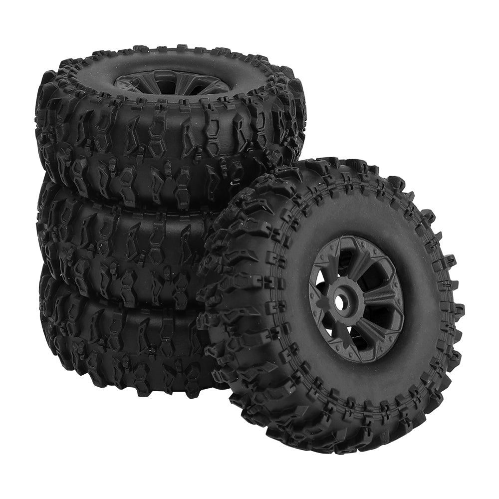 LonZeXy 1.0 inch Plastic Wheel Hub Rims or with Rubber Tires 4PCS For 1/24 SCX24 1/28 RC Off-Road Buggy Mini Model Truck 29.6mm Diameter Colorful RC Car Replacement Parts Style G