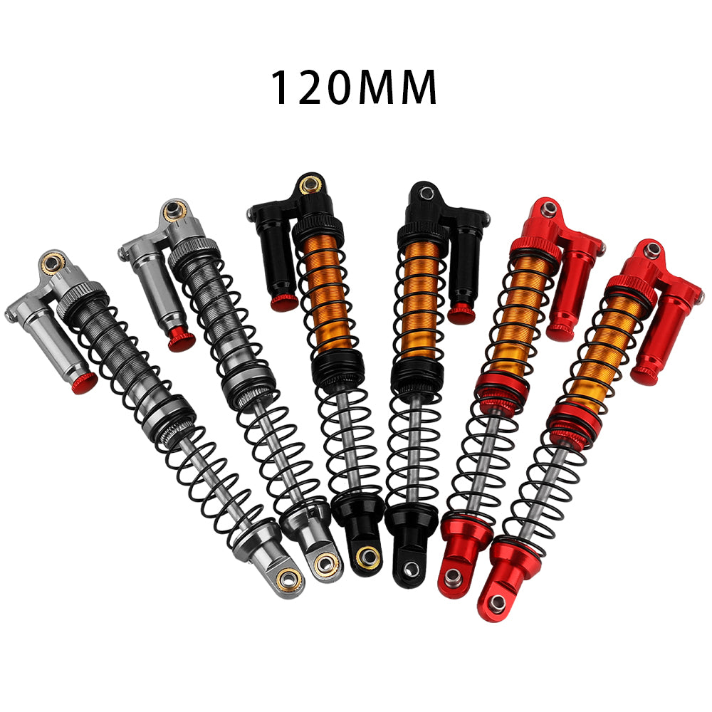 LonZeXy 4PCS 1/10 RC Crawler Piggyback Oil Shock Absorber 70/80/90/100/110/120mm Adjustable Damper For Axial SCX10 TRX4 D90 RC Off-Road Car Upgrade Parts