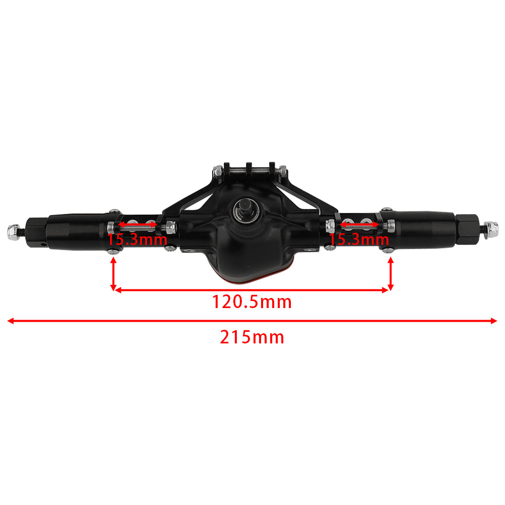 LonZeXy CNC Aluminum Rotatable Middle Axle, Metal Upgrade Axle Assembly For 1/10 Axial SCX10 Gen1 Gen2 RC Crawler Car Modification Parts