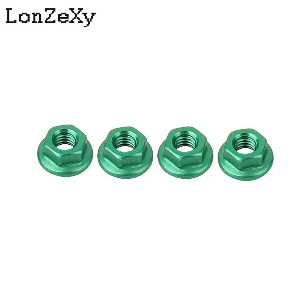 LONZEXY Aluminum Lock Nuts with Flange Nylon Insert for RC