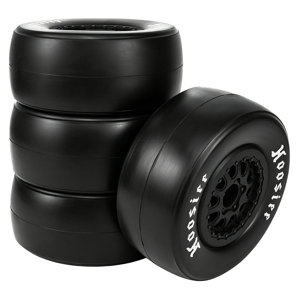 LonZeXy 4PCS DK10 1/10 RC Short Course Truck Wheels Tires Slick Off-Road Rally Racing Tyre Fit Traxxas Mini XRT Flat Ground Wear Resistant RC Buggy RC Model Car Upgrade Rubber Parts