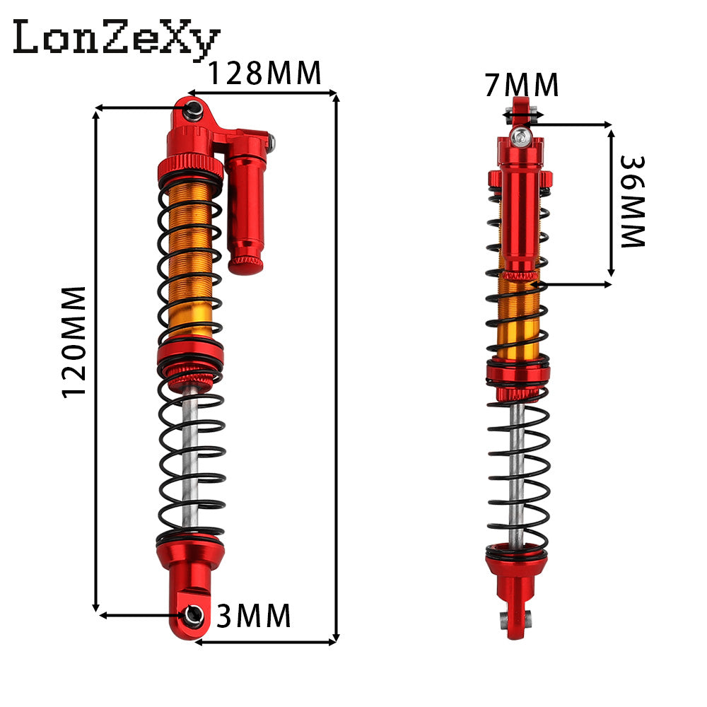 LONZEXY Metal Shock Damper Set for 1/10 Tamiya 4pcs