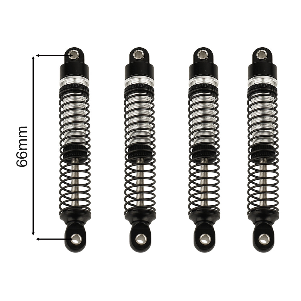 LonZeXy 4PCS Oil Shock Absorber 53/59/66/78mm Aluminum Damper For Traxxas TRX4M 1/18 RC Crawler Car Adjustable Spring Preload Suspension Upgrade Parts