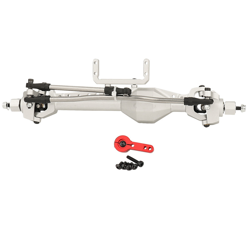 LonZeXy Metal Straight Front Rear Axle Assembly For SDM 1/10 RC Crawler Axial SCX10 III, RC Car Upgrade Replacement Parts