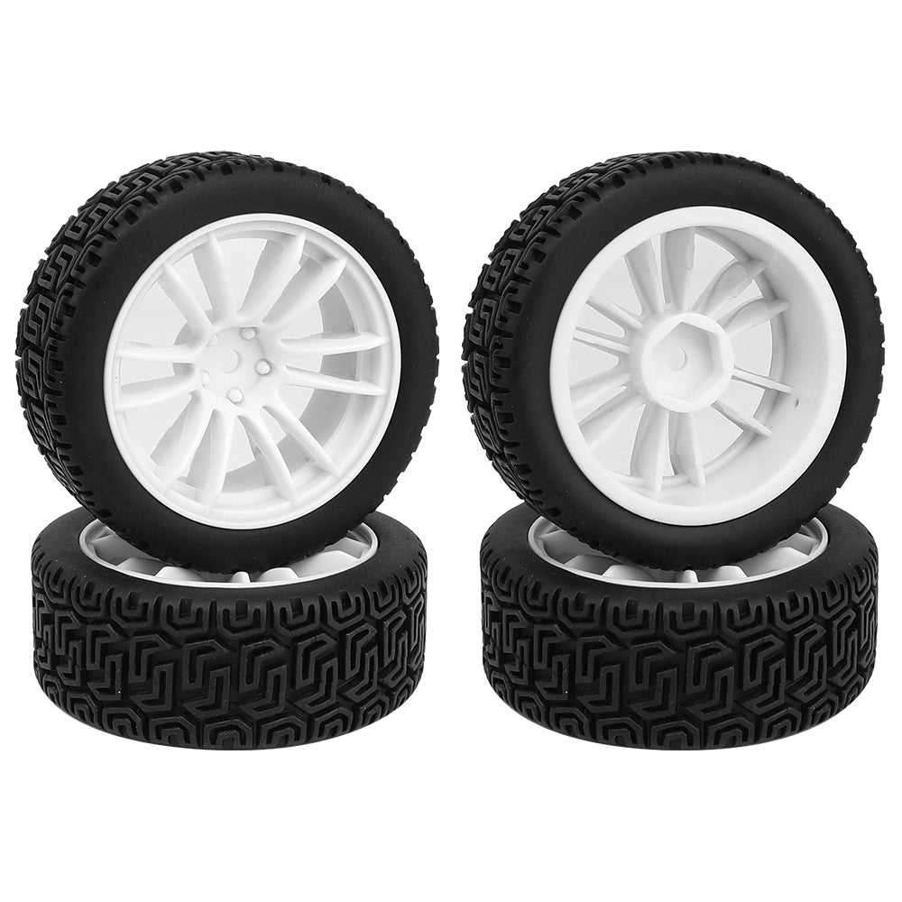 1/10 RC On-Road Buggy Wheels 34.6g All-Terrain Pattern Rubber Tires Multi Color Plastic Rims 12mm Hex RC Upgrade Parts