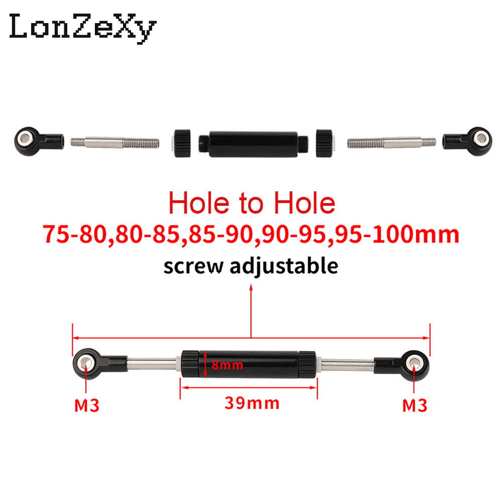 LONZEXY Metal Steering Rod Rod for 1/10 Arrma Granite