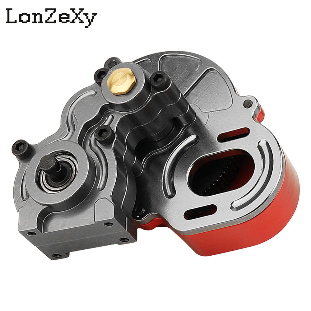 LONZEXY Complete Metal Transmission Gearbox+Gear for SCX10