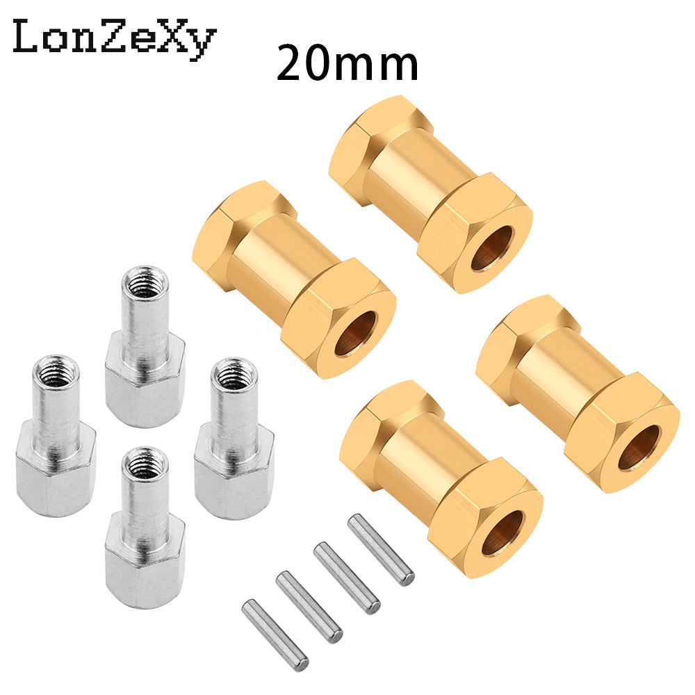 LONZEXY Wheel Hex Drive Adapter for SCX10 (4PCS)